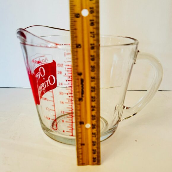 Vtg Anchor Hocking Red Label Oven Originals 4 cup 32oz Measuring Cup Glass - Picture 12 of 13
